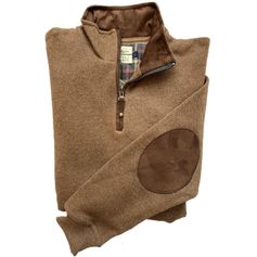 SWEAT COL ZIP COUDIERE CAMEL