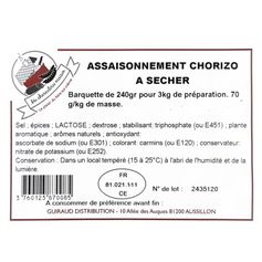 ASSAISONNEMENT CHORIZO SEC 240 G